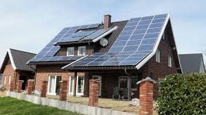 house with solar panels